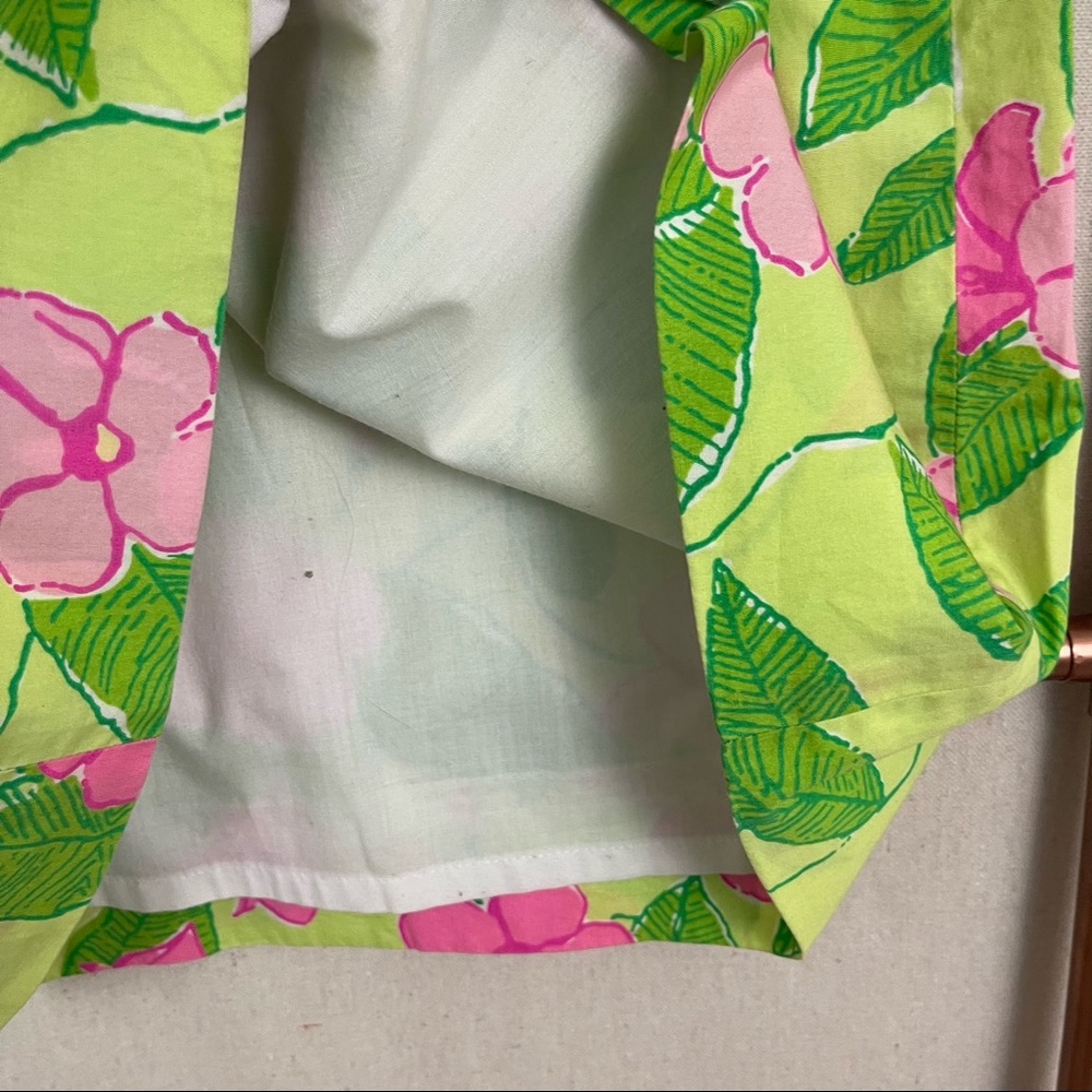 Vintage Lilly Pulitzer Pink & Green Cutout Shift Dress (Sz 0) - Picture 5 of 7